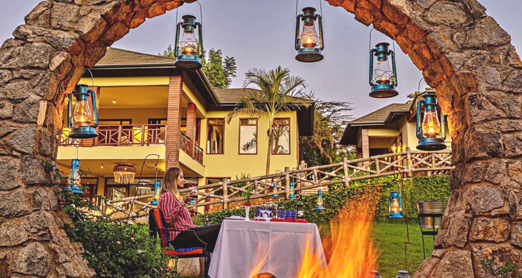 Acacia Farm Lodge romantic dining for honeymooners